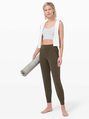 Lululemon Align Jogger 28” Dark Olive Size 2 Nulu High Rise Pants